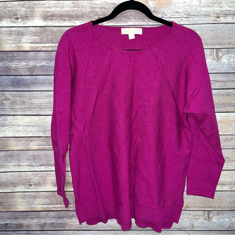 ⭐️ Michael Kors Soft Long Sleeve Rounded Neck Sweater Size Large B1
